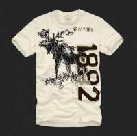 heren abercrombie and fitch korte tees new york 1892 wit Voor Prijs Laag 0dtgp213